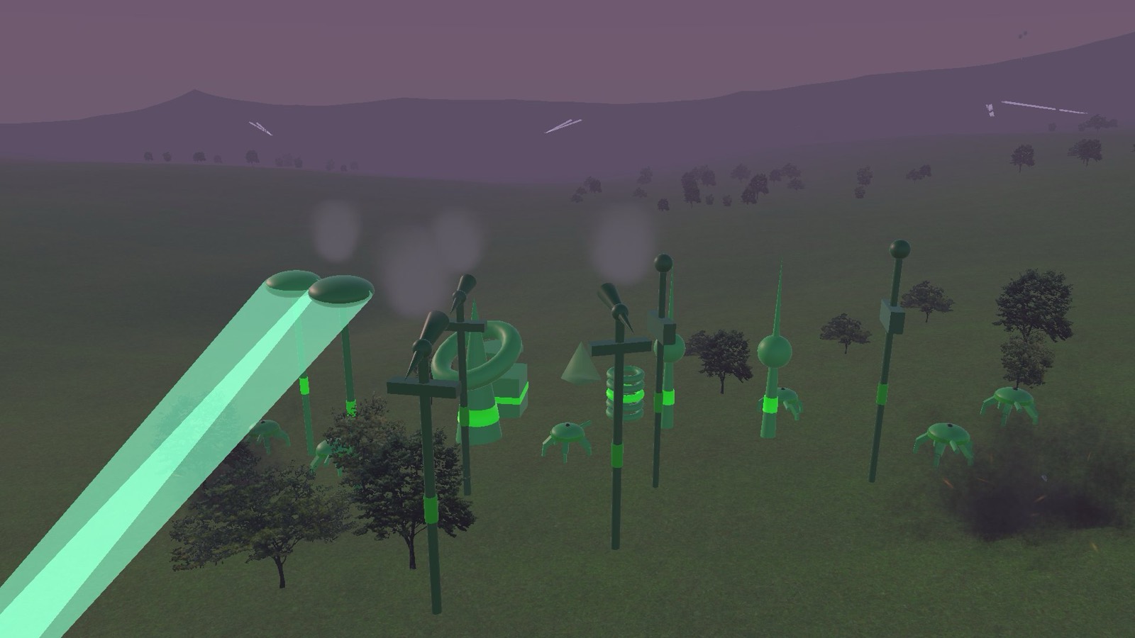 A raided base under repair — Army of Earth
